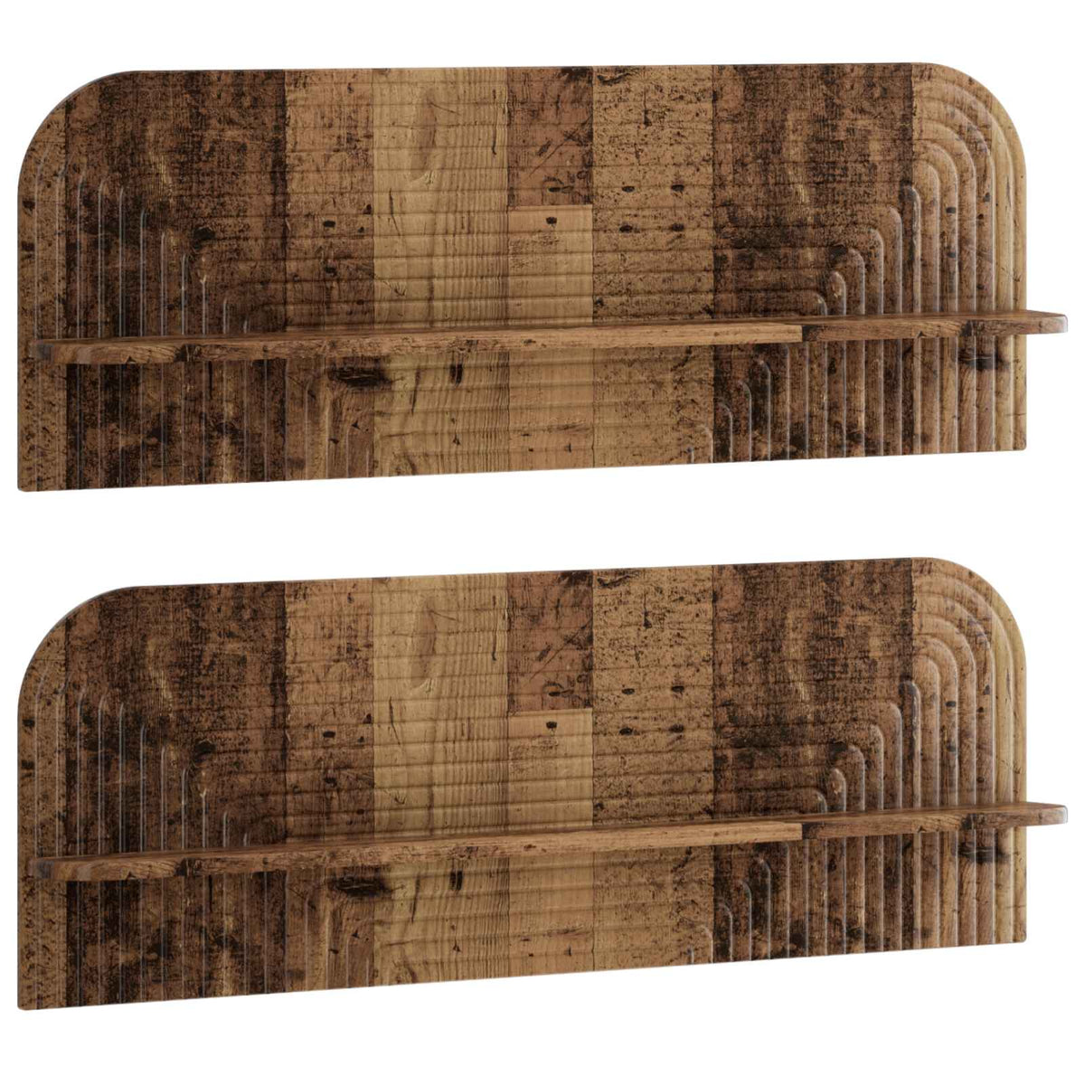 vidaXL Półka ścienna 2 szt. Stare drewno 102 x 13,5 x 37,5 cm