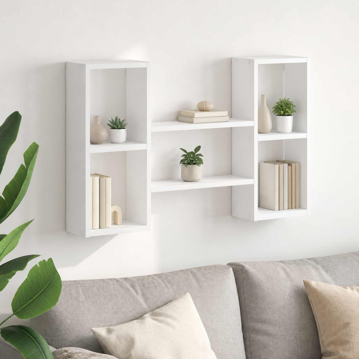 vidaXL Półka ścienna Biały 102 x 17 x 59 cm Drewno inżynieryjne
