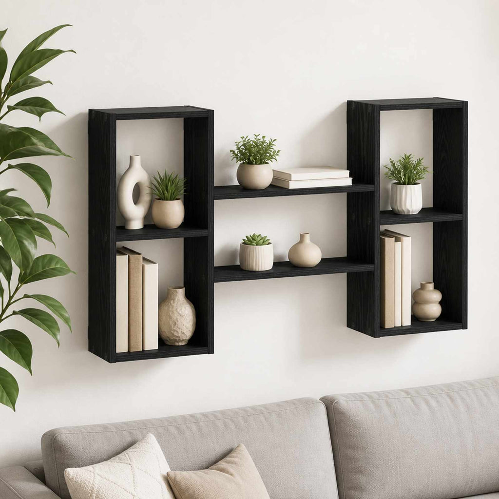 vidaXL Półka ścienna Czarny dąb 102 x 17 x 59 cm Drewno inżynieryjne