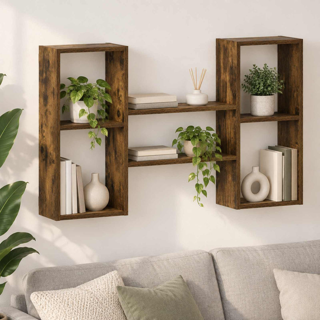 vidaXL Półka ścienna Dąb wędzony 102 x 17 x 59 cm Drewno inżynieryjne