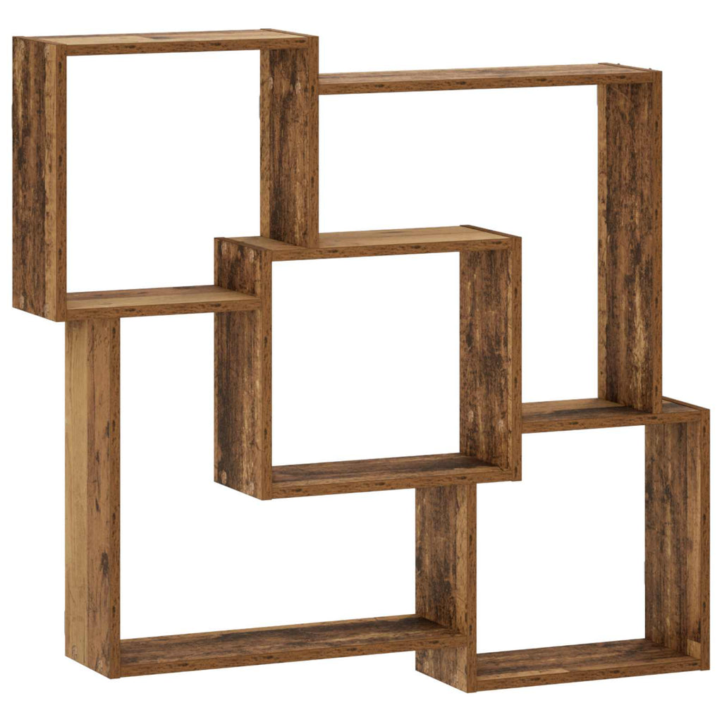 vidaXL Półka ścienna Stare drewno 98 x 17 x 91 cm Drewno inżynieryjne