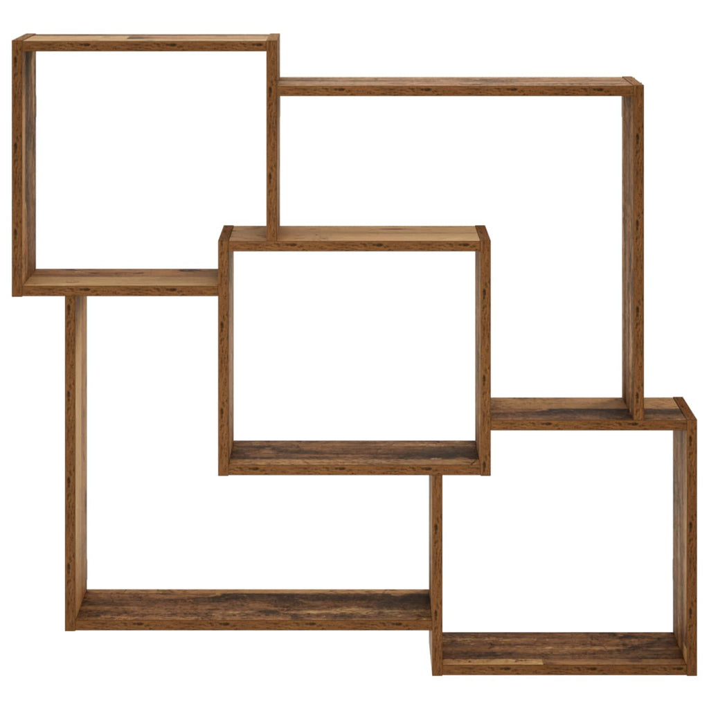 vidaXL Półka ścienna Stare drewno 98 x 17 x 91 cm Drewno inżynieryjne