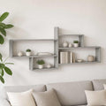 vidaXL Półka ścienna Betonowy szary 168,5 x 17 x 68 cm