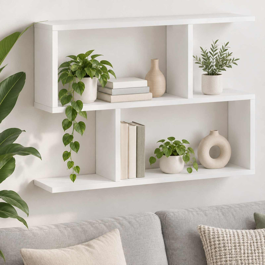 vidaXL Półka ścienna Biały 72 x 17 x 55.5 cm Drewno inżynieryjne