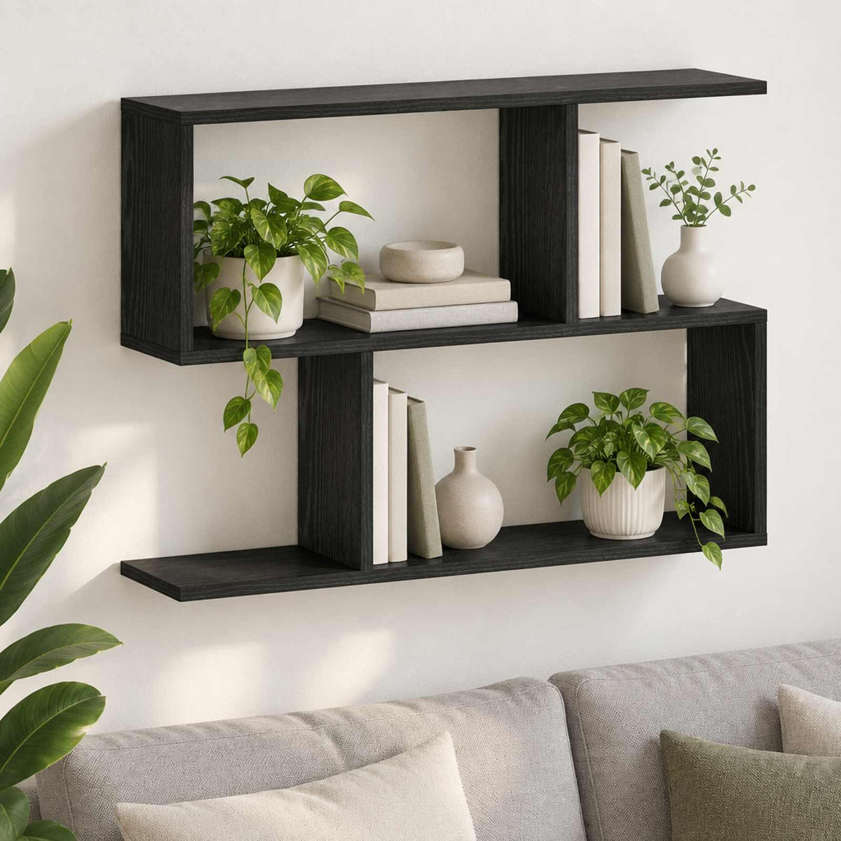 vidaXL Półka ścienna Czarny dąb 72 x 17 x 55,5 cm Drewno inżynieryjne