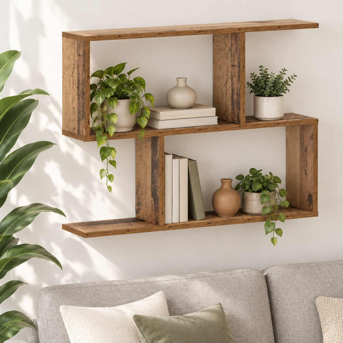 vidaXL Półka ścienna Drewno dębowe 72 x 17 x 55.5 cm