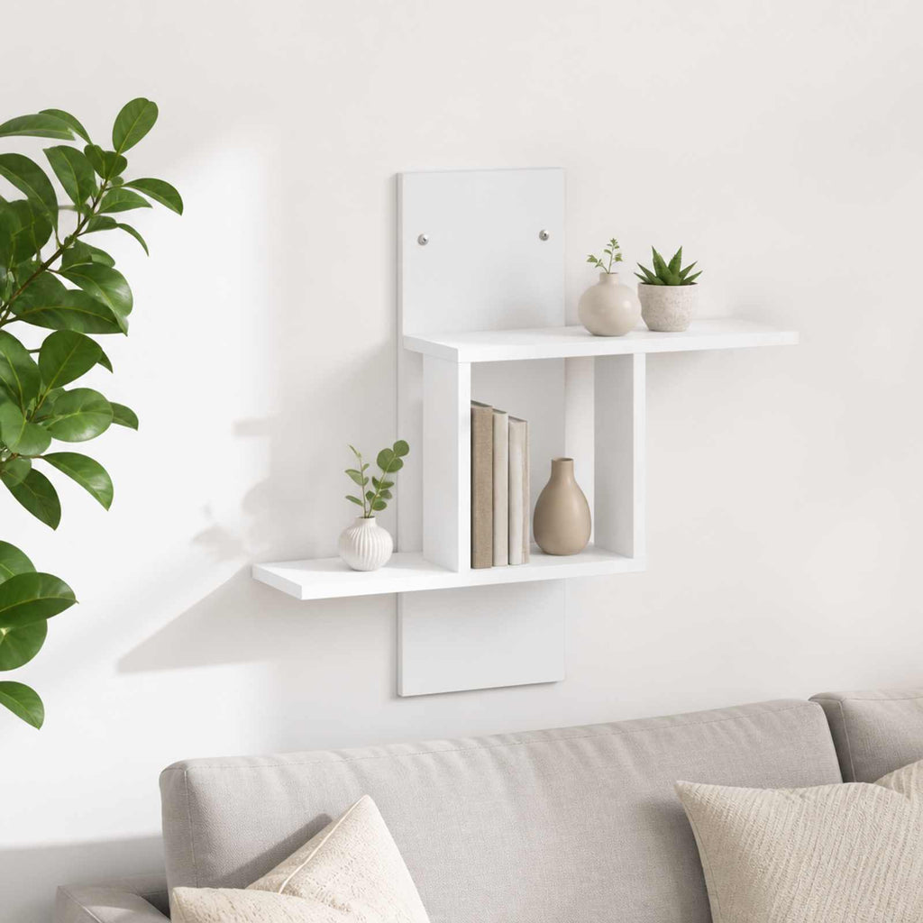vidaXL Półka ścienna Biały 59 x 17 x 63 cm Drewno inżynieryjne