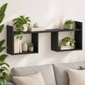 vidaXL Półka ścienna Czarny dąb 90 x 17 x 32 cm Drewno inżynieryjne