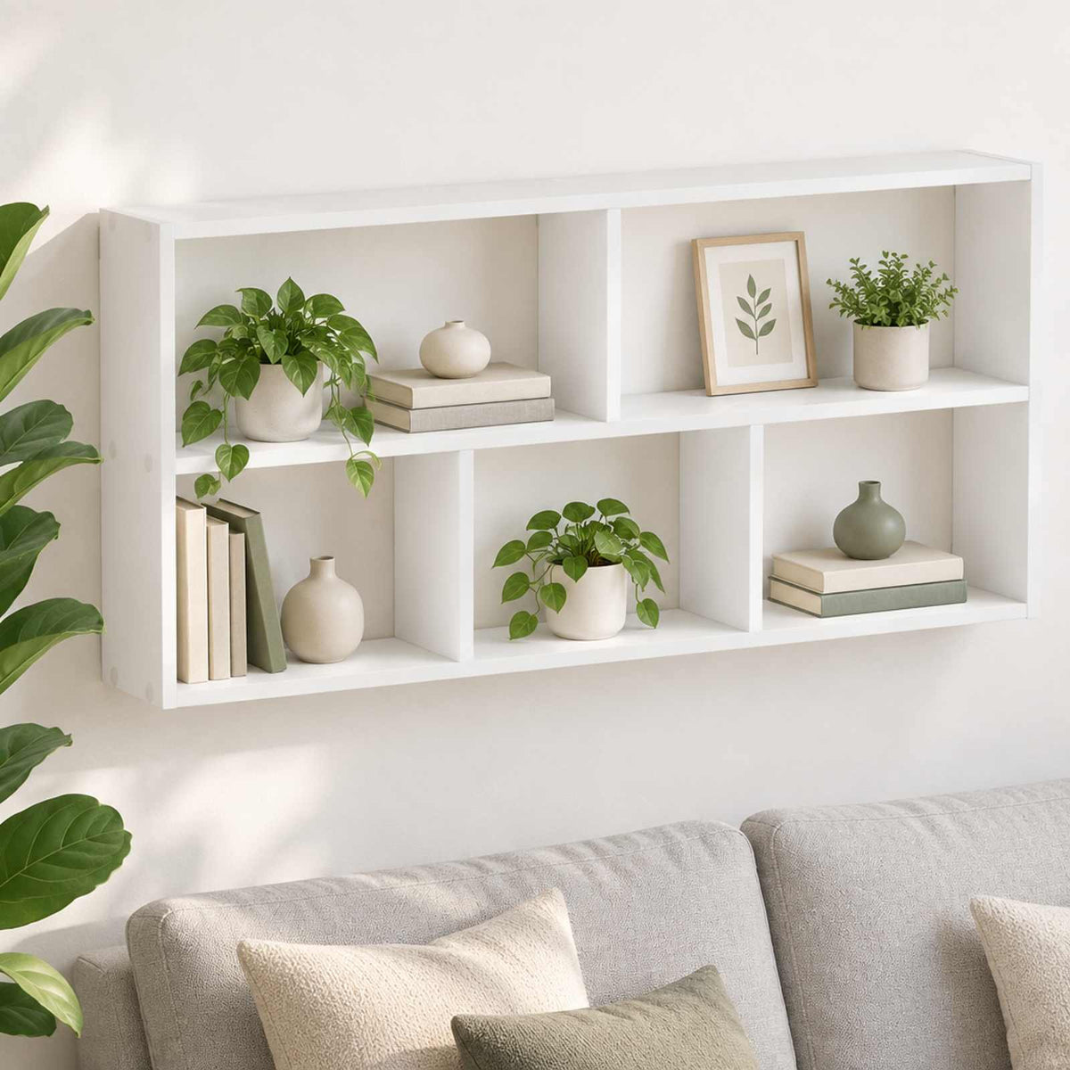 vidaXL Półka ścienna Biały 102 x 17 x 50 cm Drewno inżynieryjne