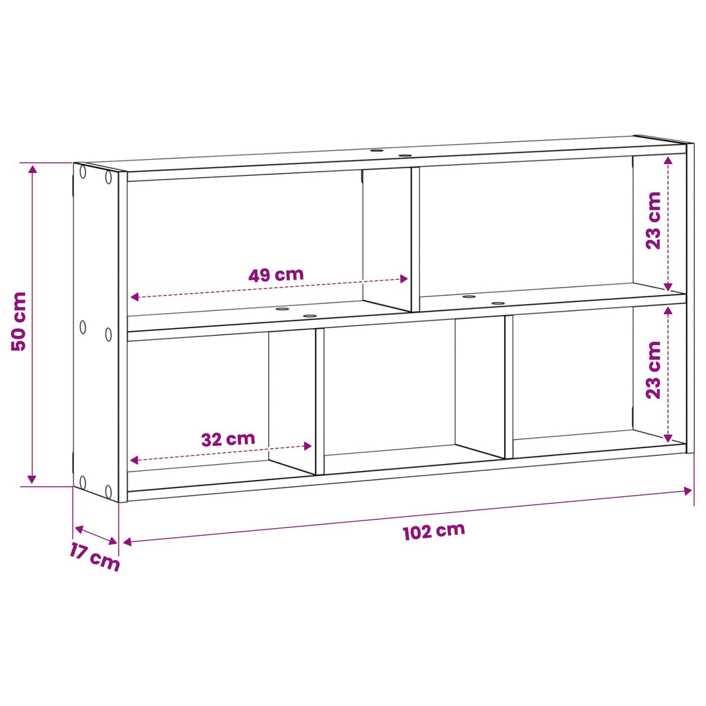 vidaXL Półka ścienna Dąb wędzony 102 x 17 x 50 cm Drewno inżynieryjne