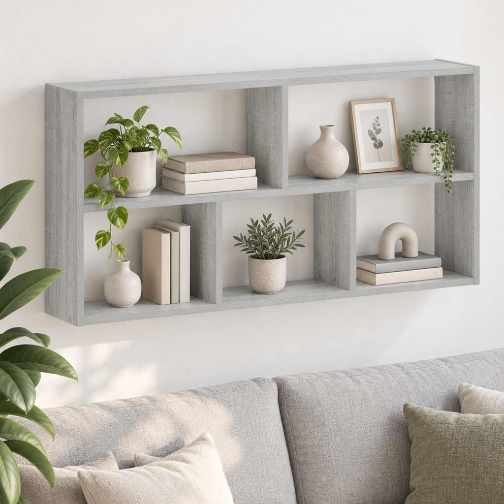 vidaXL Półka ścienna Szary Sonoma 102 x 17 x 50 cm Drewno inżynieryjne