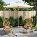 vidaXL Parasolka ogrodowa Ø 210 x 237 cm Lite Drewno Eukaliptusowe