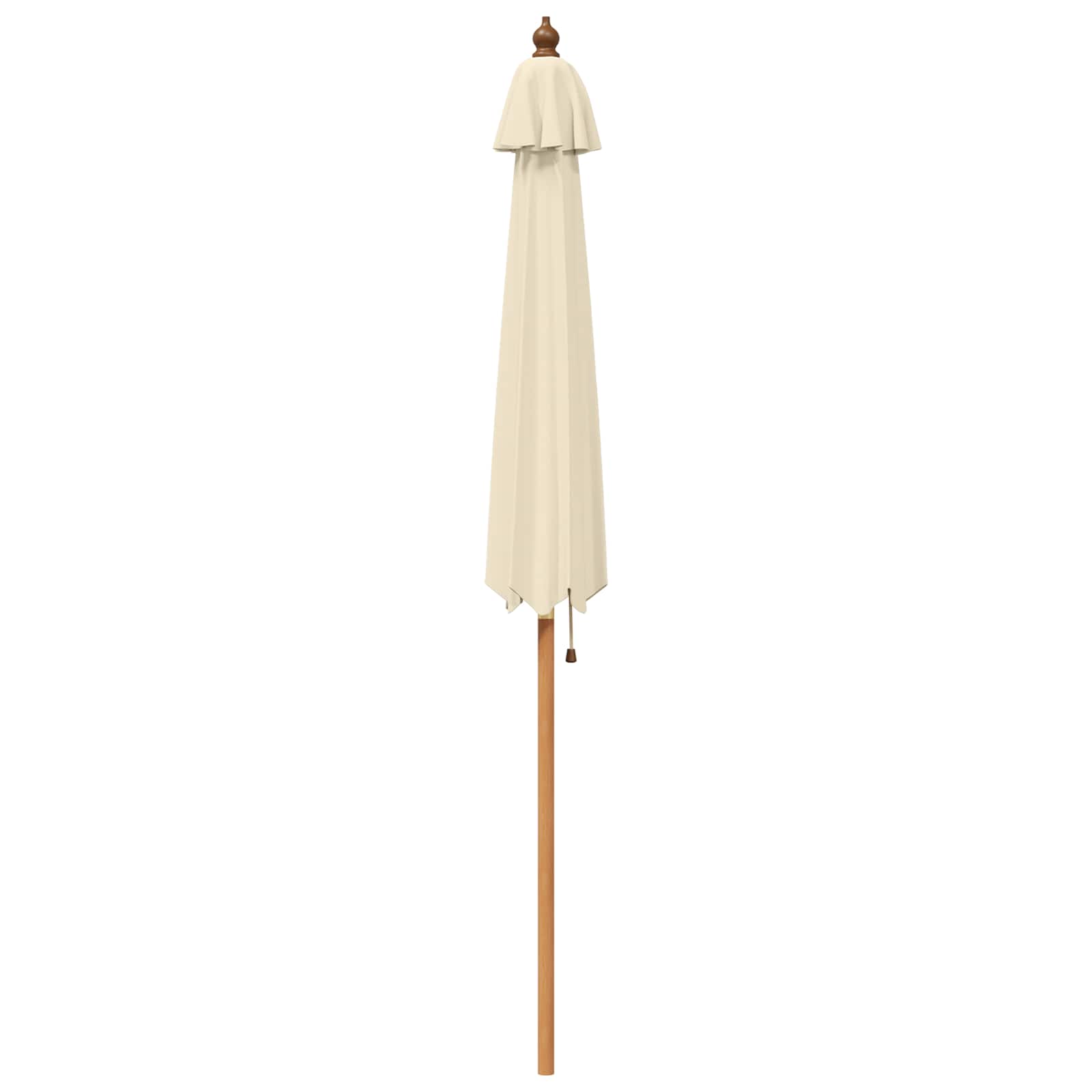 vidaXL Parasolka ogrodowa Ø 210 x 237 cm Lite Drewno Eukaliptusowe