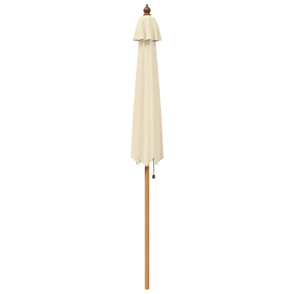 vidaXL Parasolka ogrodowa Ø 270 x 248 cm Lite Drewno Eukaliptusowe