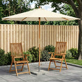 vidaXL Parasolka ogrodowa Ø 300 x 248 cm Lite Drewno Eukaliptusowe