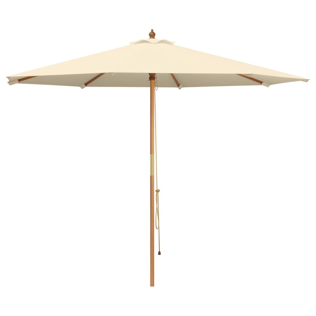 vidaXL Parasolka ogrodowa Ø 300 x 248 cm Lite Drewno Eukaliptusowe