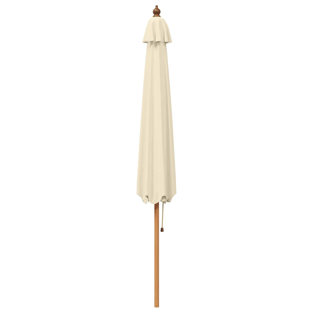 vidaXL Parasolka ogrodowa Ø 300 x 248 cm Lite Drewno Eukaliptusowe
