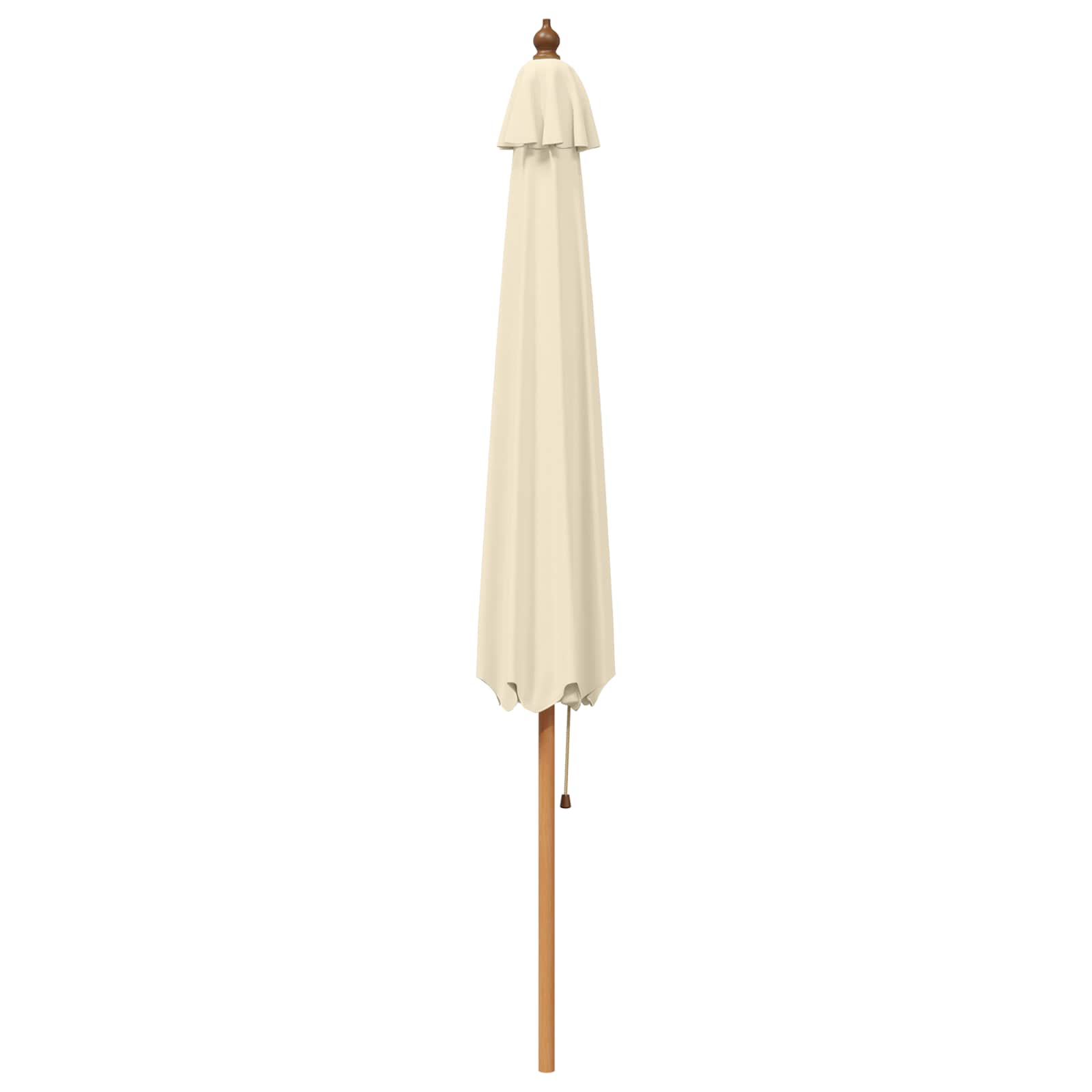 vidaXL Parasolka ogrodowa Ø 300 x 248 cm Lite Drewno Eukaliptusowe