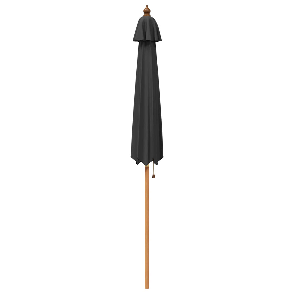 vidaXL Parasolka ogrodowa Ø 270 x 248 cm Lite Drewno Eukaliptusowe