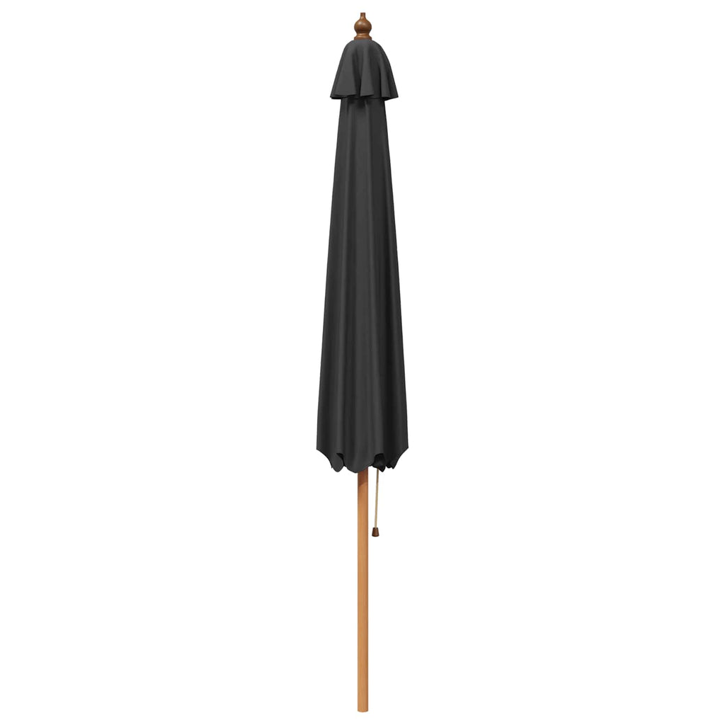vidaXL Parasolka ogrodowa Ø 300 x 248 cm Lite Drewno Eukaliptusowe