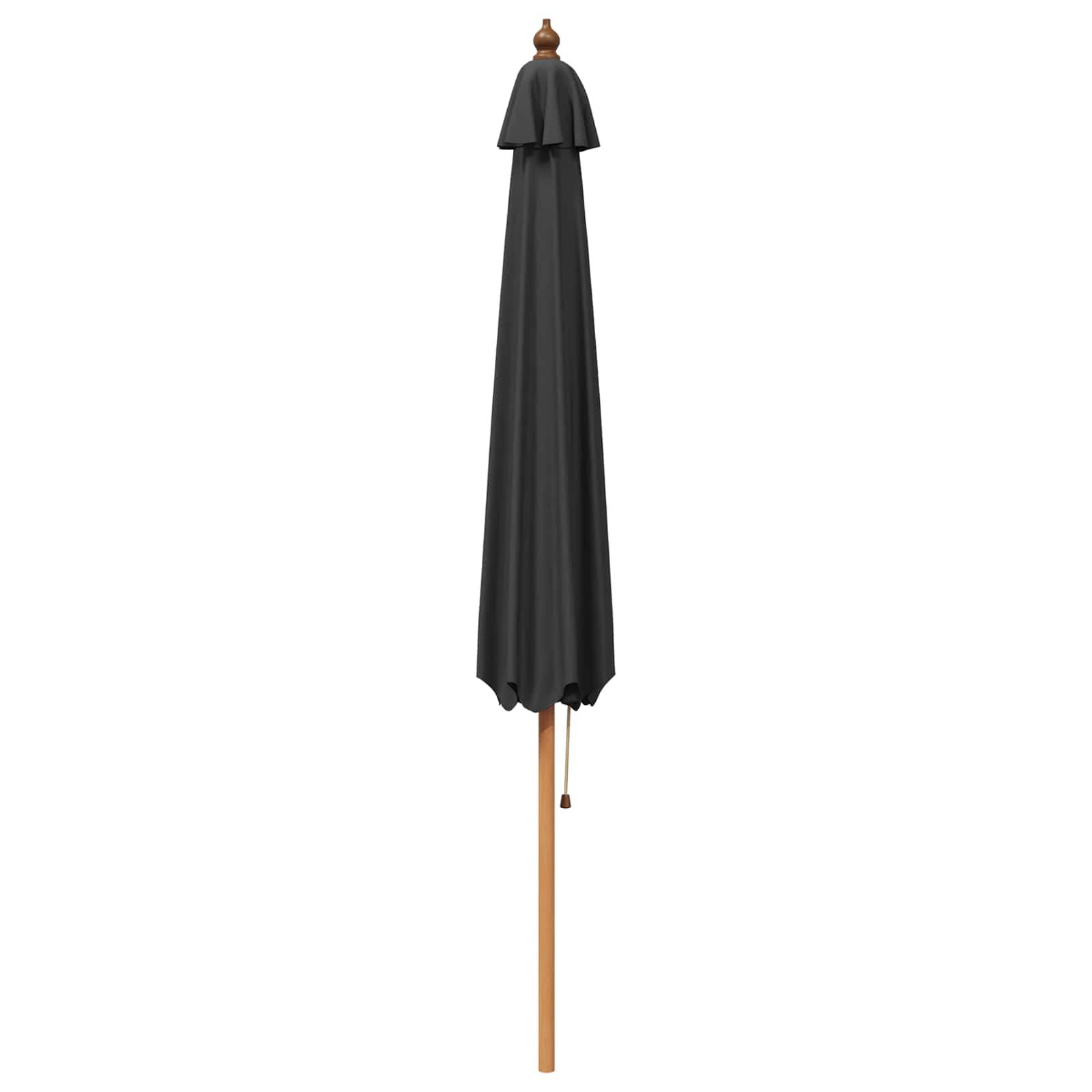 vidaXL Parasolka ogrodowa Ø 300 x 248 cm Lite Drewno Eukaliptusowe