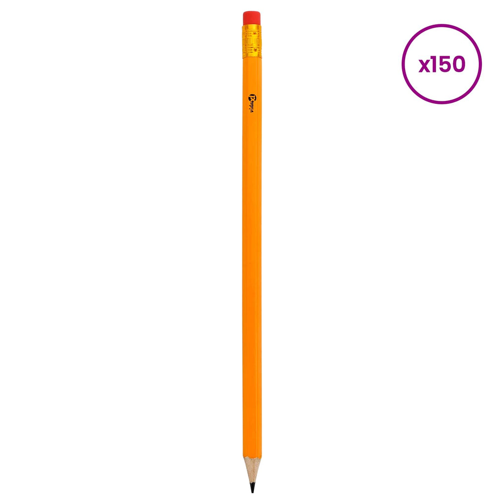 vidaXL Ołówki HB Ø 0,7 x 18,5 cm żółty Lite drewno topolowe