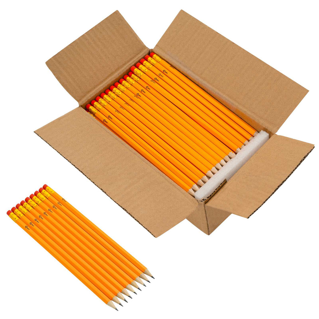 vidaXL Ołówki HB Ø 0,7 x 18,5 cm żółty Lite drewno topolowe