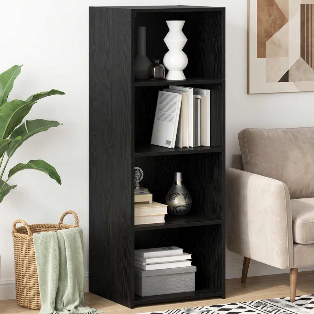 vidaXL Highboard Czarny dąb 45 x 41 x 124 cm Drewno inżynieryjne