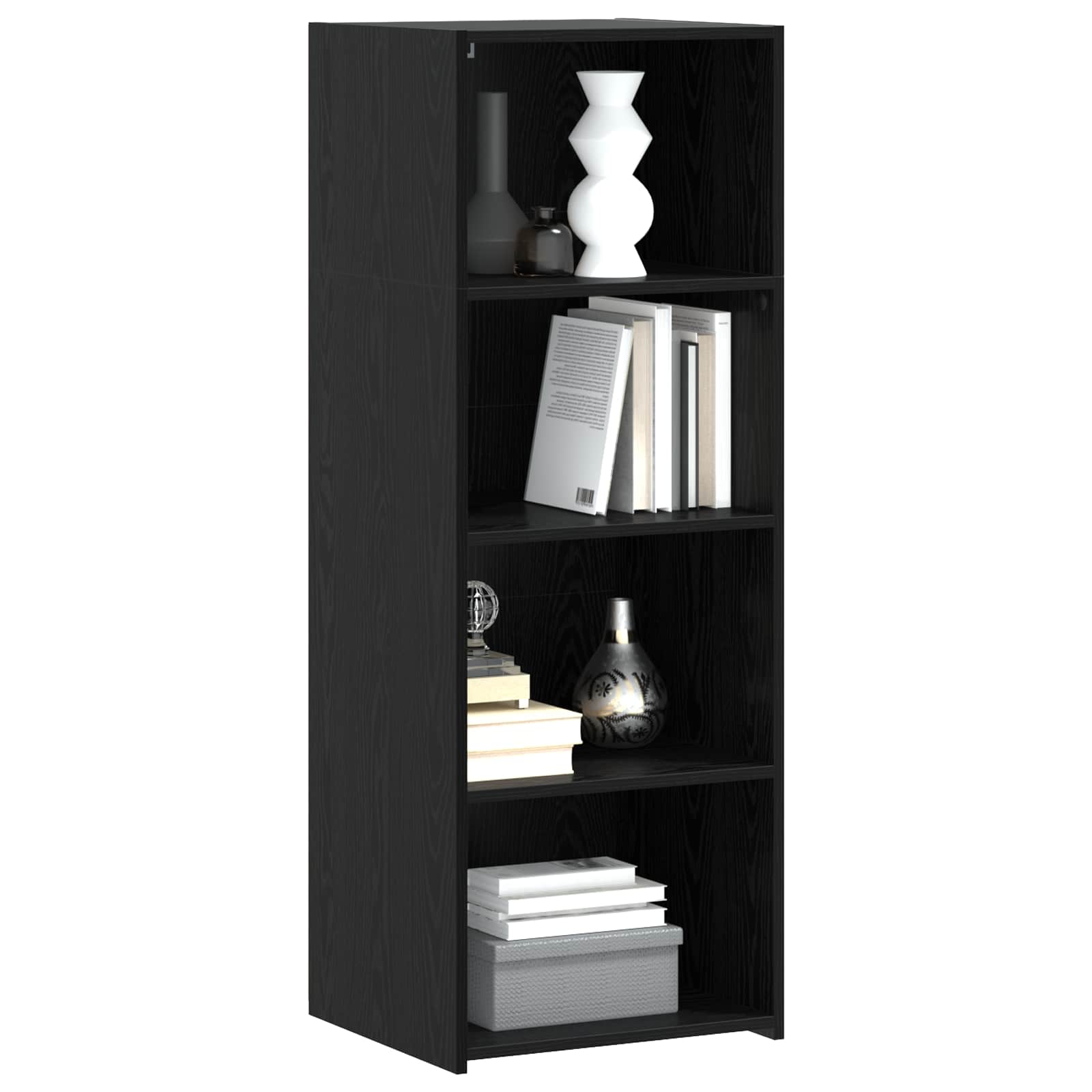 vidaXL Highboard Czarny dąb 45 x 41 x 124 cm Drewno inżynieryjne