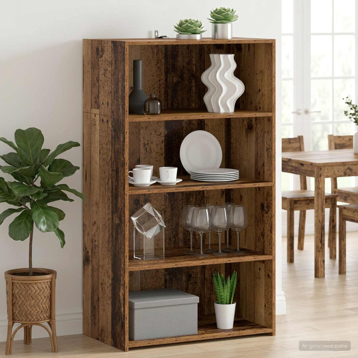 vidaXL Highboard Stare drewno 70 x 41 x 124 cm Drewno inżynieryjne
