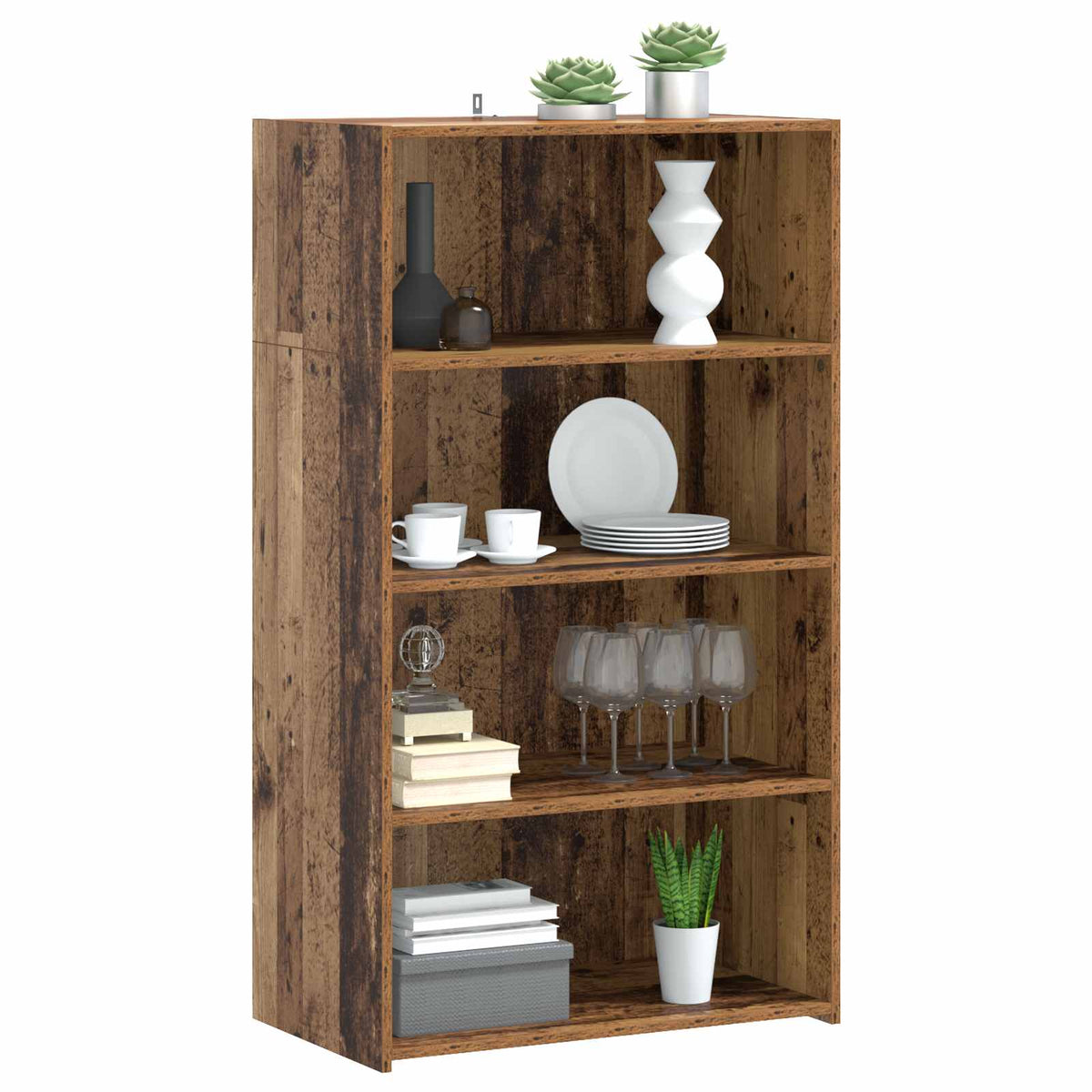 vidaXL Highboard Stare drewno 70 x 41 x 124 cm Drewno inżynieryjne