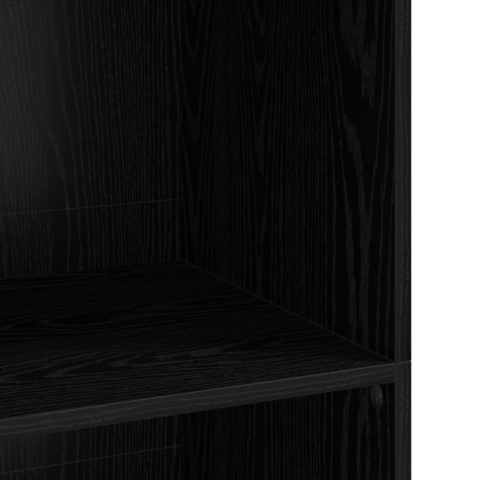 vidaXL Highboard Czarny dąb 70 x 41 x 124 cm Drewno inżynieryjne