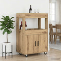 vidaXL Wózek Barowy Dąb artisan 60 x 39,5 x 89 cm Drewno inżynieryjne