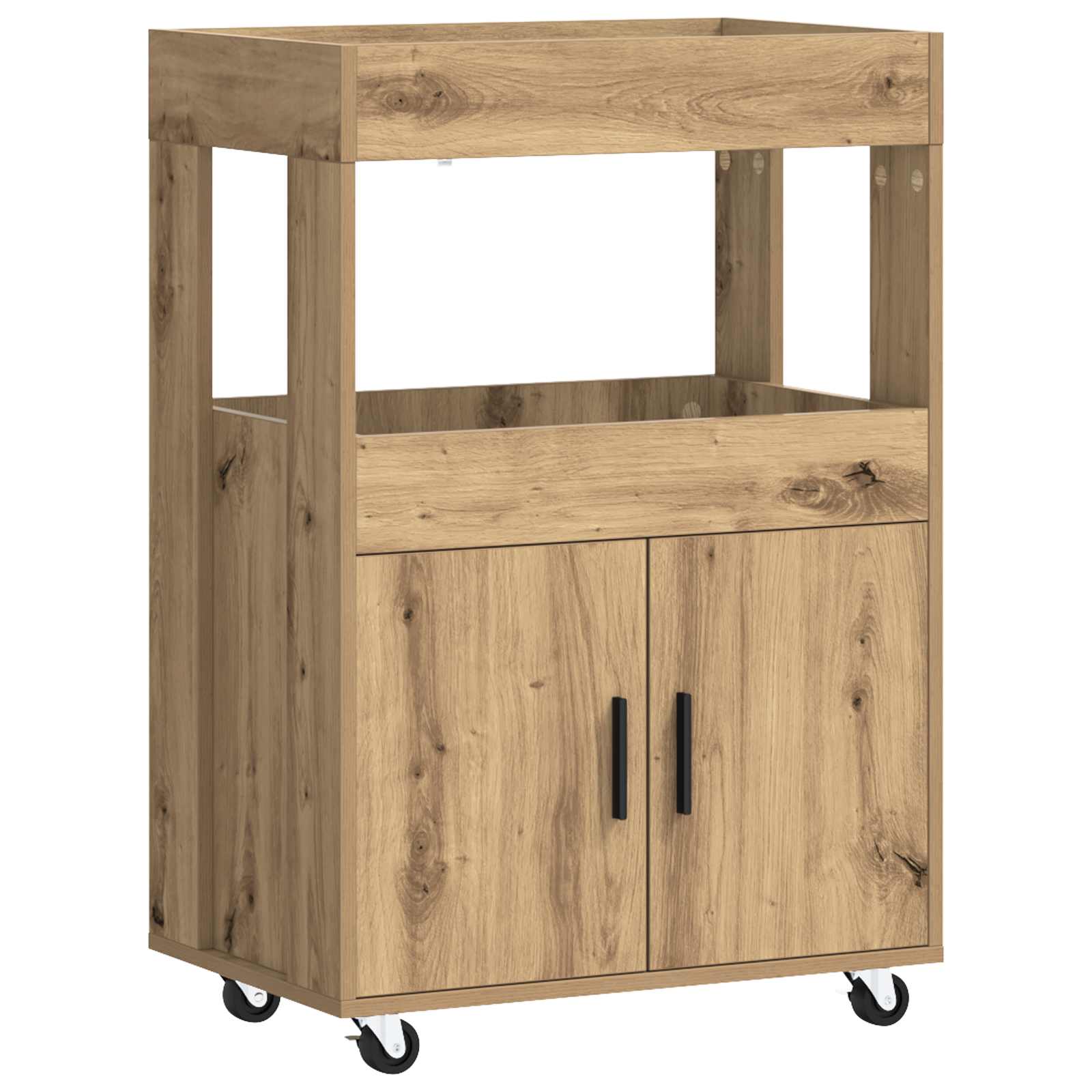 vidaXL Wózek Barowy Dąb artisan 60 x 39,5 x 89 cm Drewno inżynieryjne