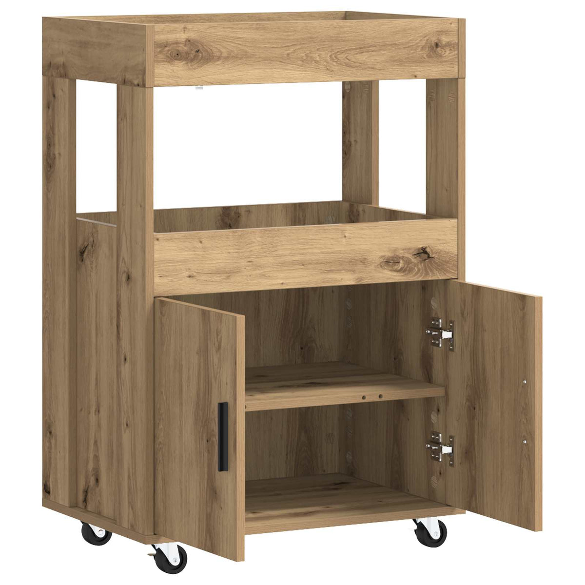 vidaXL Wózek Barowy Dąb artisan 60 x 39,5 x 89 cm Drewno inżynieryjne