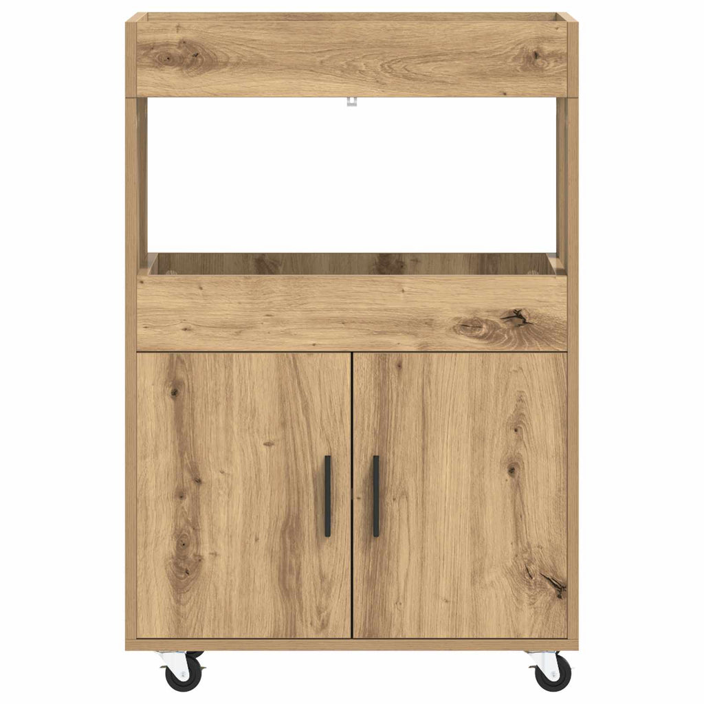 vidaXL Wózek Barowy Dąb artisan 60 x 39,5 x 89 cm Drewno inżynieryjne