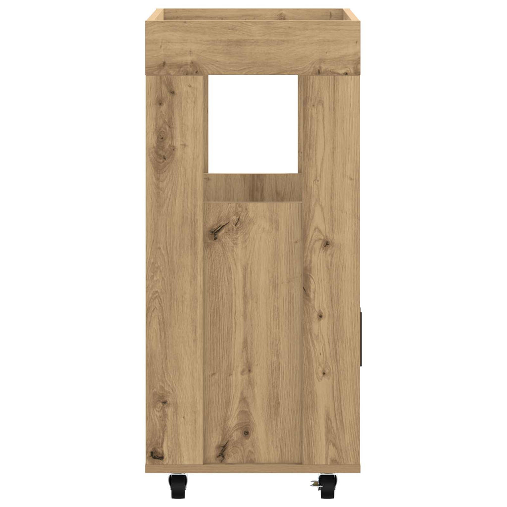 vidaXL Wózek Barowy Dąb artisan 60 x 39,5 x 89 cm Drewno inżynieryjne