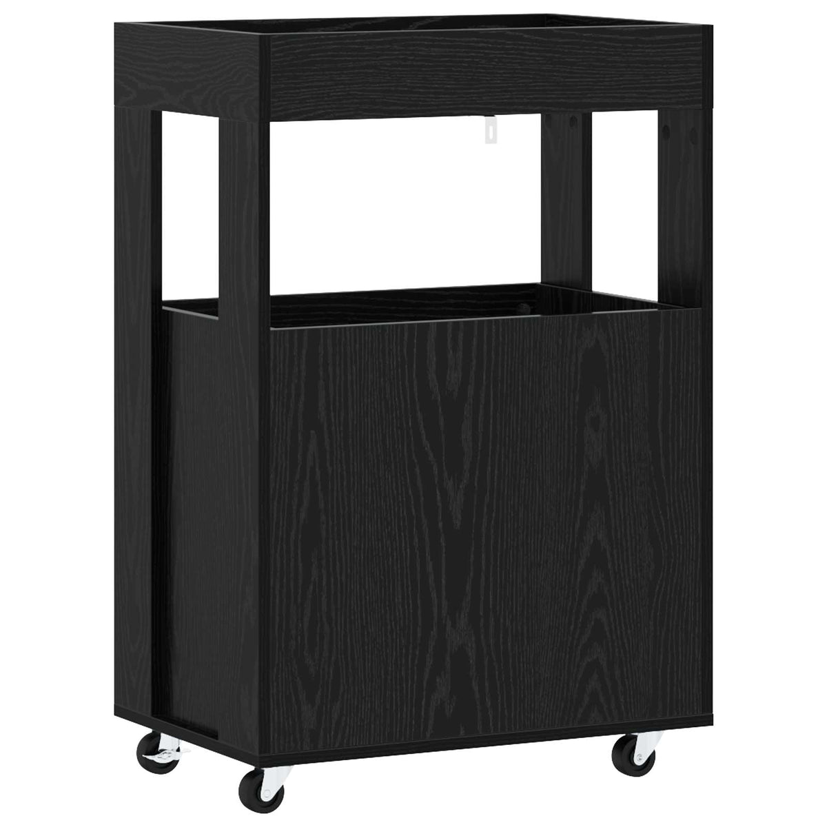 vidaXL Wózek Barowy Czarny dąb 60 x 39,5 x 89 cm Drewno inżynieryjne