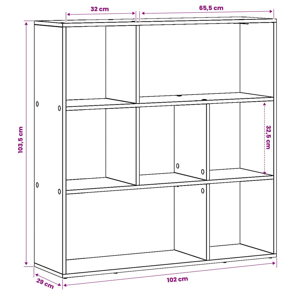 vidaXL Szafka na książki 102 x 29 x 103,5 cm Drewno inżynieryjne
