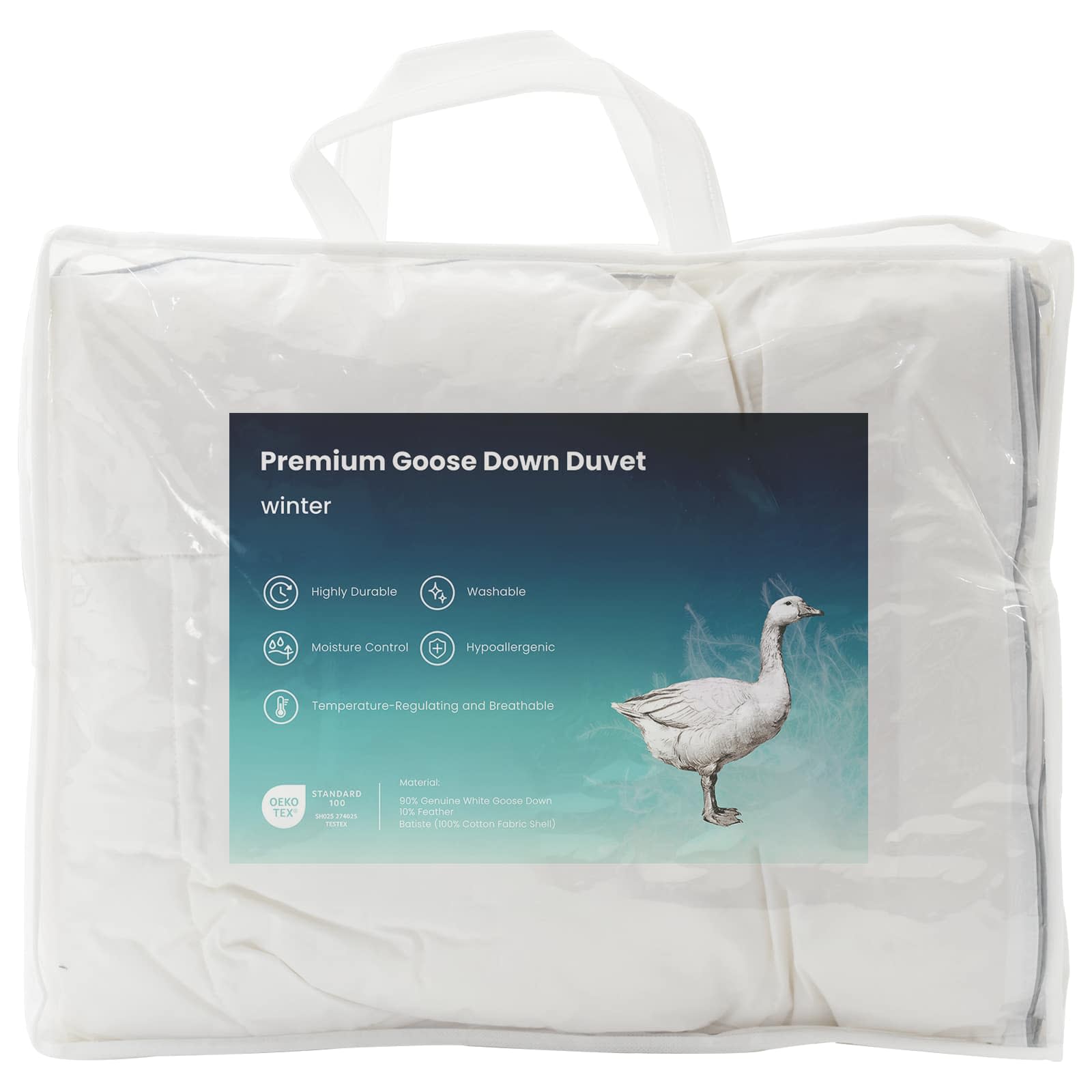vidaXL Zestaw kołdry 90% z gęsiego puchu FULDA 2 pcs 155 x 200 cm Zima