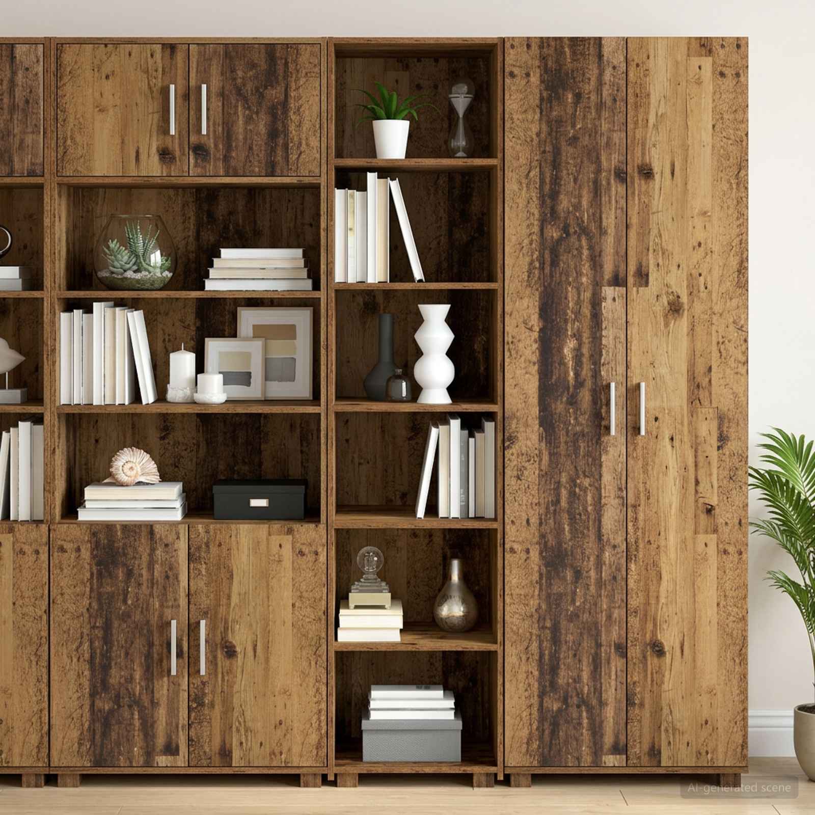 vidaXL Bufet Stare drewno 45 x 41 x 185 cm Drewno inżynieryjne