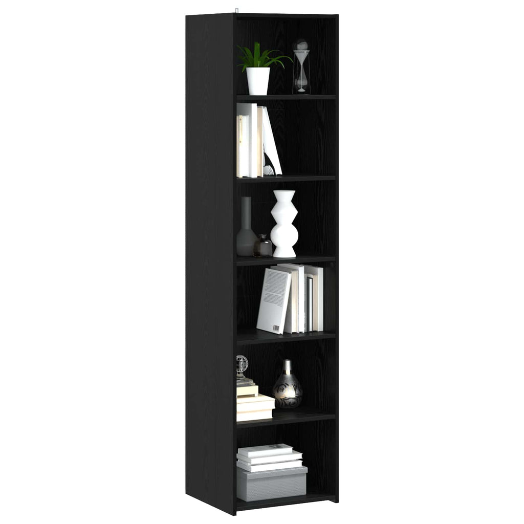 vidaXL Bufet Czarny dąb 45 x 41 x 185 cm Drewno inżynieryjne
