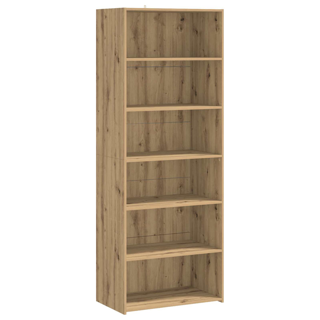 vidaXL Bufet Dąb artisan 70 x 41 x 185 cm Drewno inżynieryjne