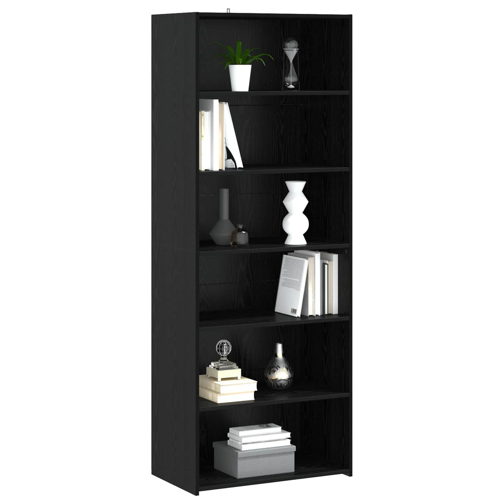 vidaXL Bufet Czarny dąb 70 x 41 x 185 cm Drewno inżynieryjne