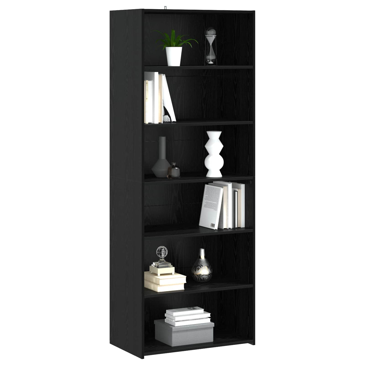 vidaXL Bufet Czarny dąb 70 x 41 x 185 cm Drewno inżynieryjne