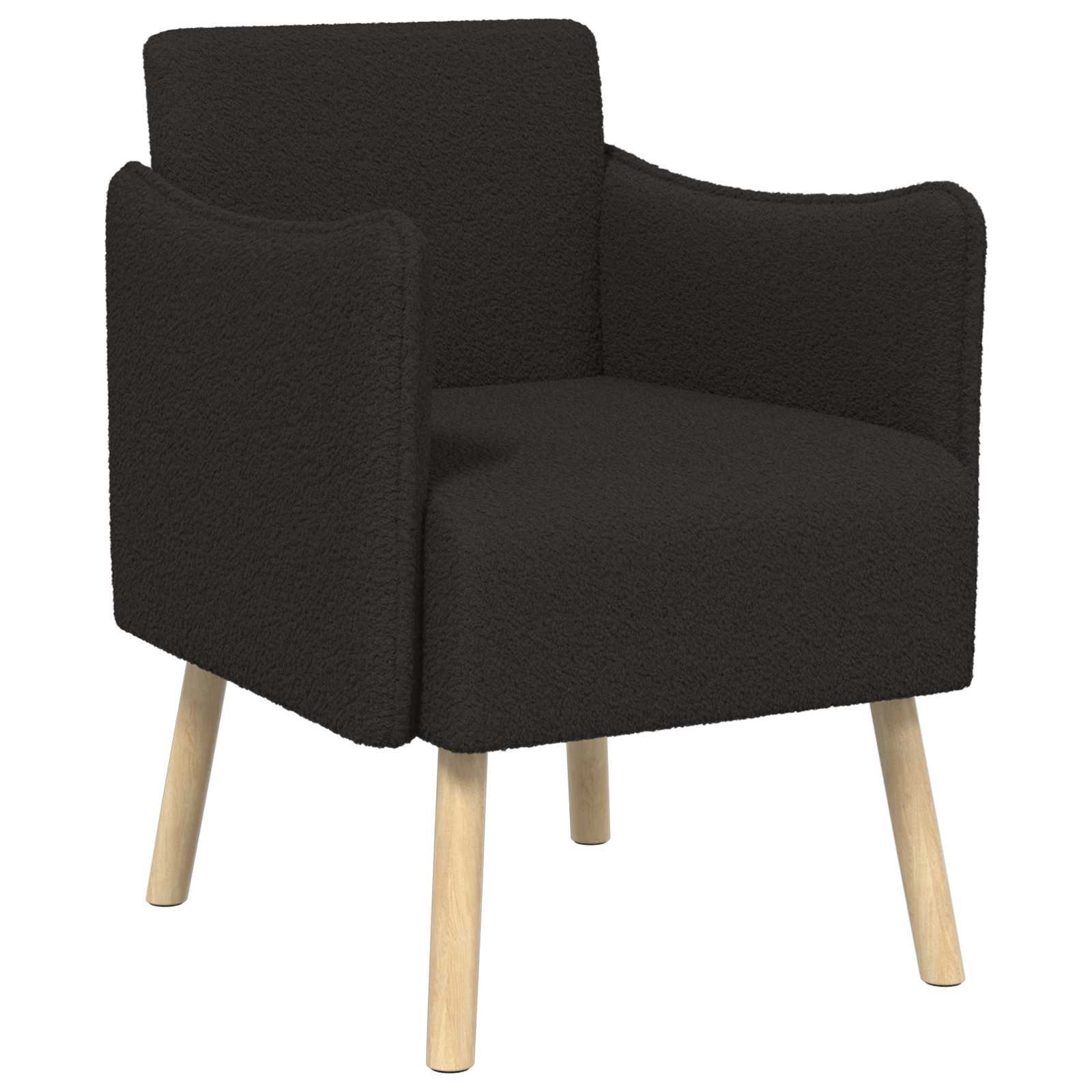 vidaXL Fotel akcentowy Czarny Bouclé