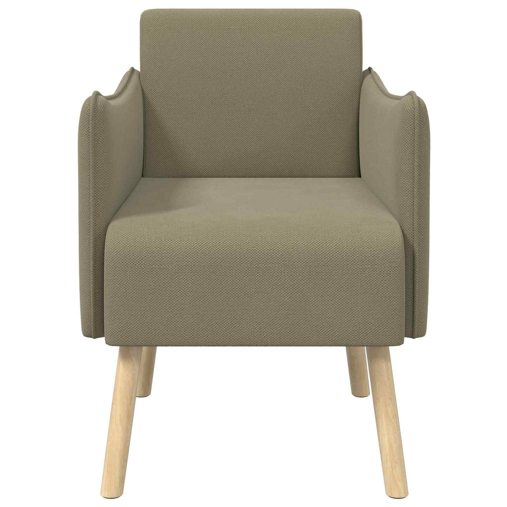 vidaXL Fotel Khaki Welur o ziarnistej strukturze