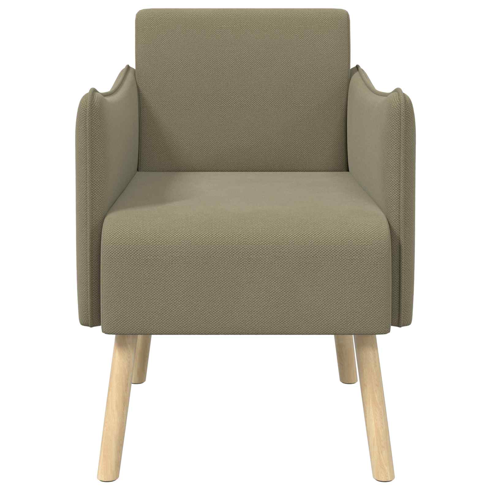 vidaXL Fotel Khaki Welur o ziarnistej strukturze