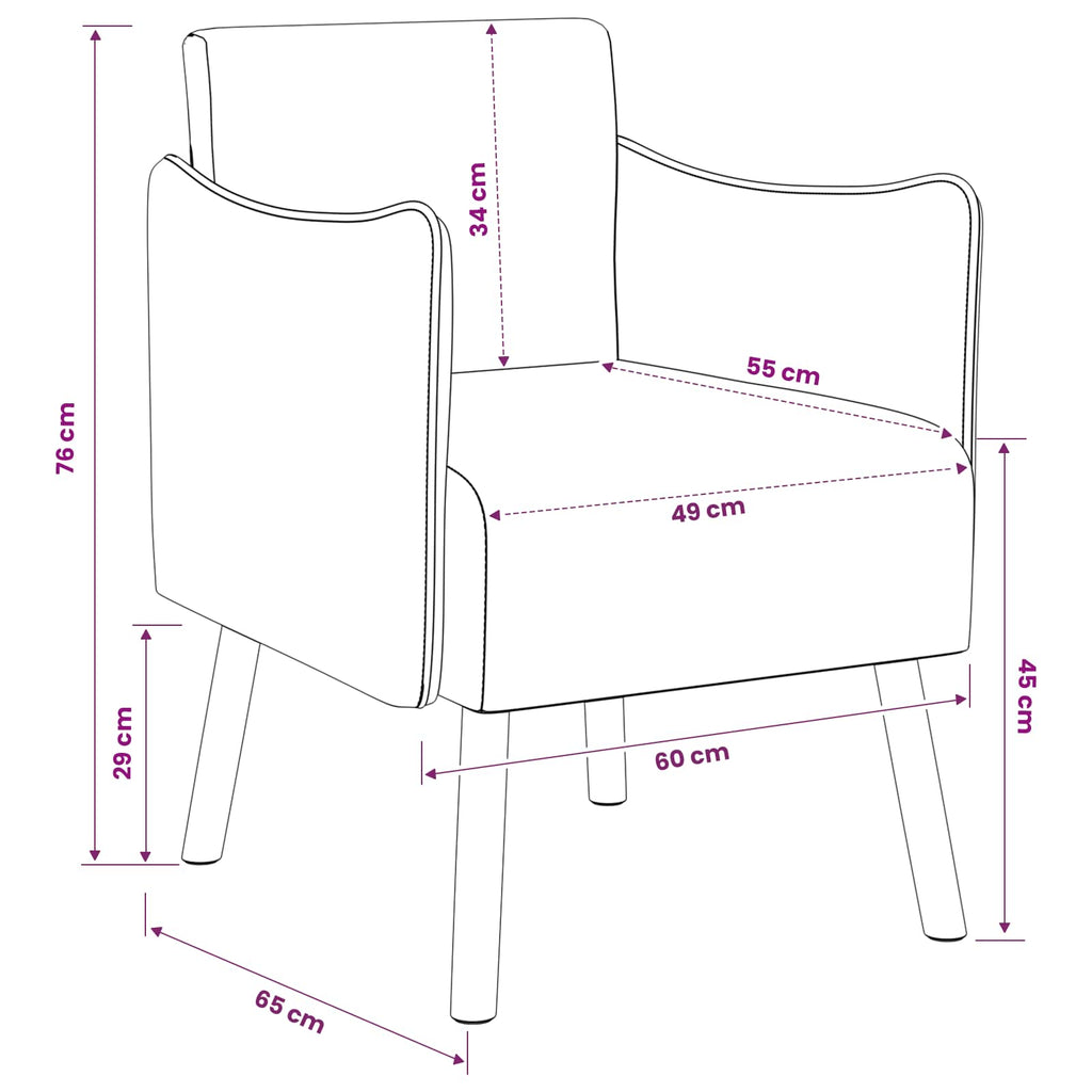 vidaXL Fotel ciemnoszary Welur o ziarnistej strukturze