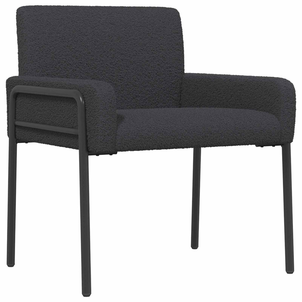 vidaXL Fotel ciemnoszary Bouclé